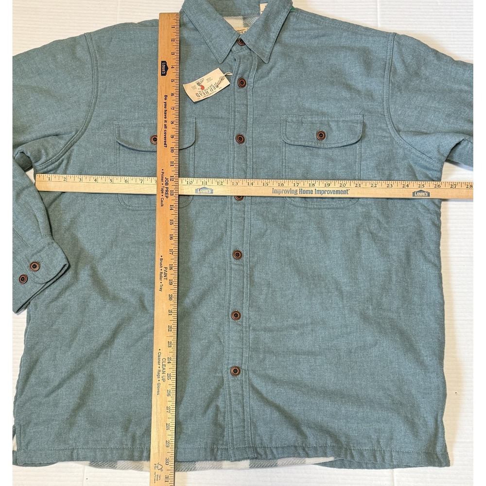 RED HEAD - Men's Fleece Lined Flannel Shirt - Balsam Heather Button -XL - NEW‎ - Picture 3 of 6